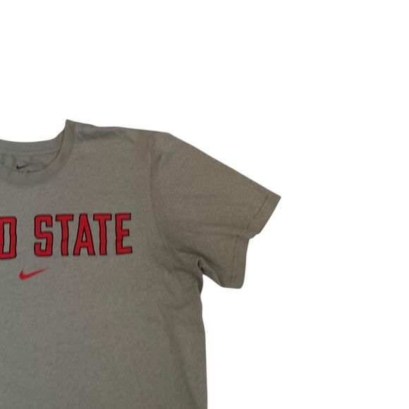 Nike Dri-Fi Men's Size M Ohio State Buckeyes Short Sleeve Gray T-Shirt - Picture 11 of 14